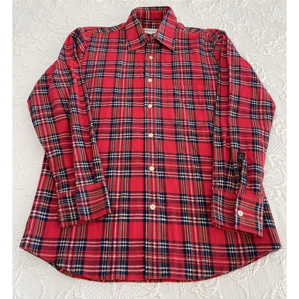 Vintage Highlander Flannel Shirt by Bud Berma Tartan Plaid Yugoslavia Men Medium